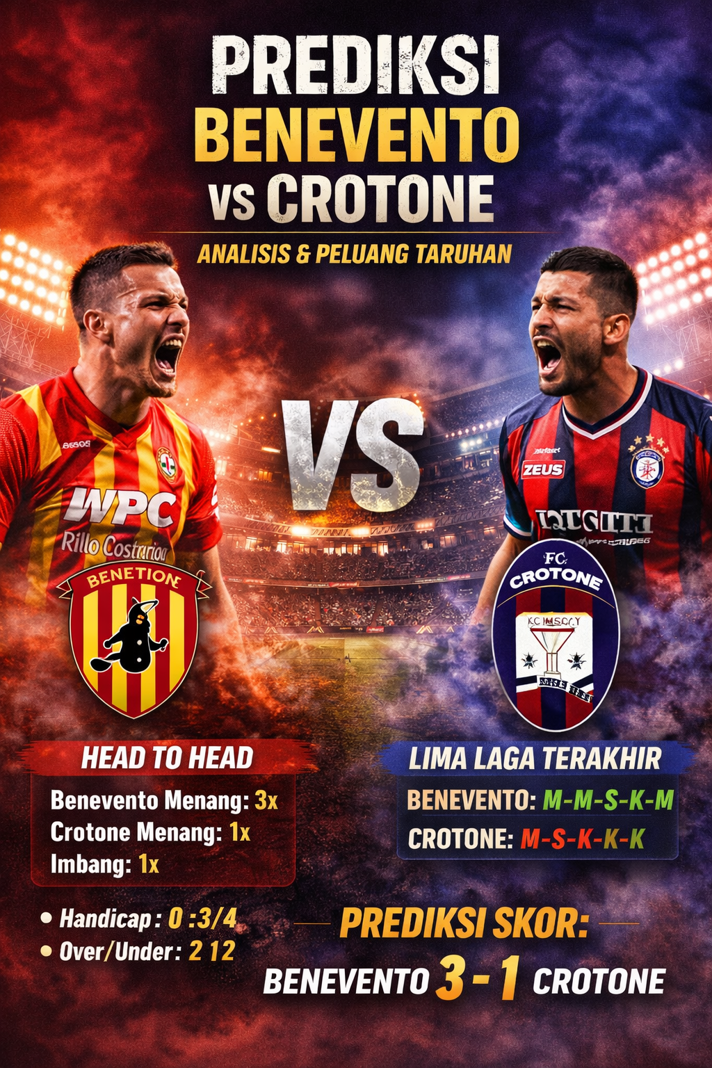 Benevento vs Crotone