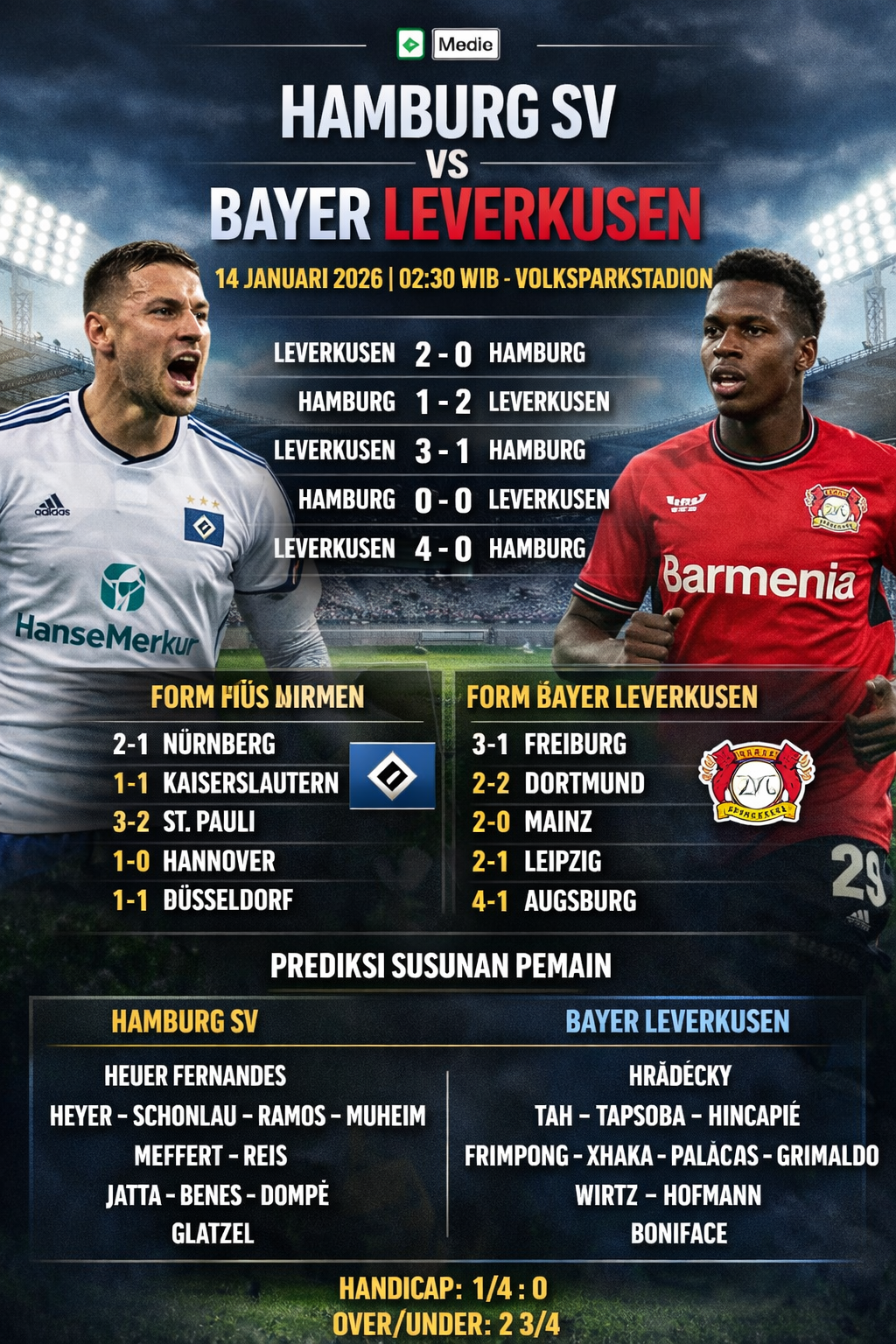 Hamburg SV vs Bayern Leverkusen