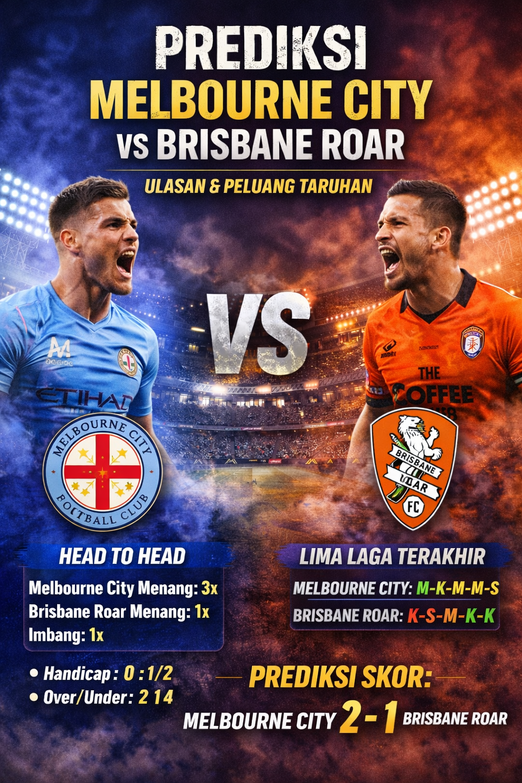 Melbourne City vs Brisbane Roar
