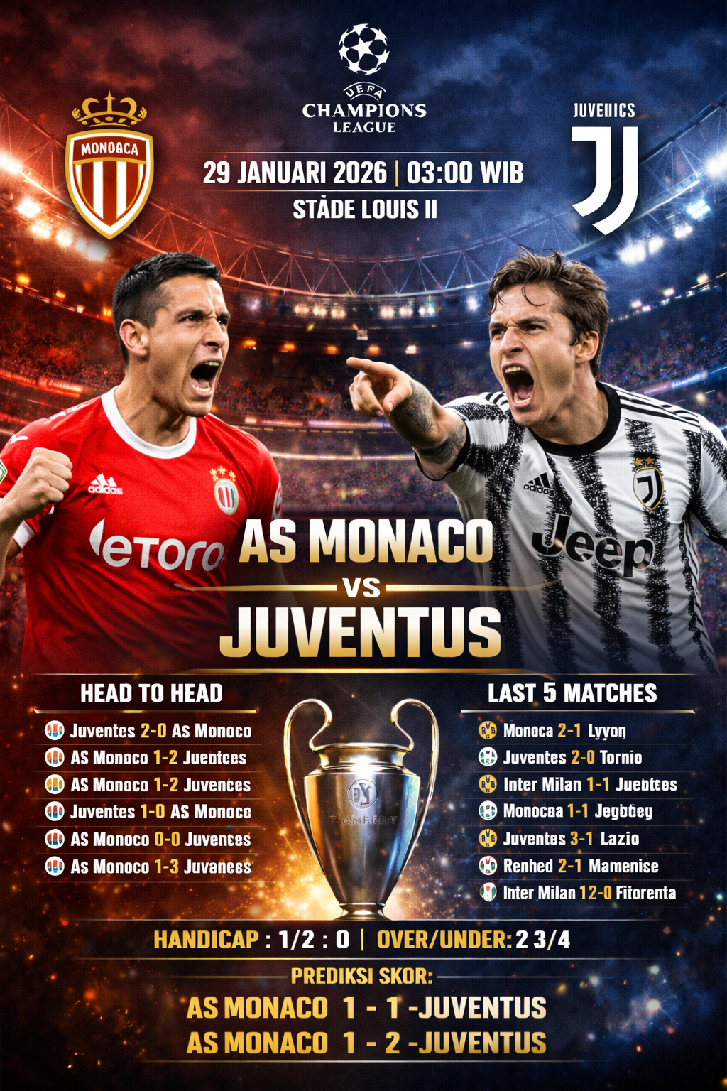 Monaco vs Juventus