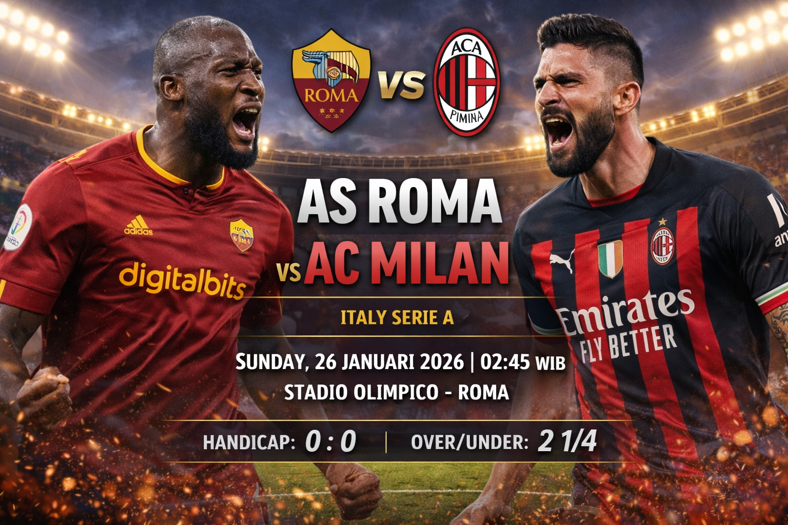 Roma vs Milan
