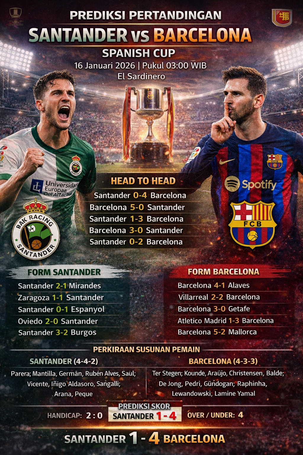 Santander vs Barcelona