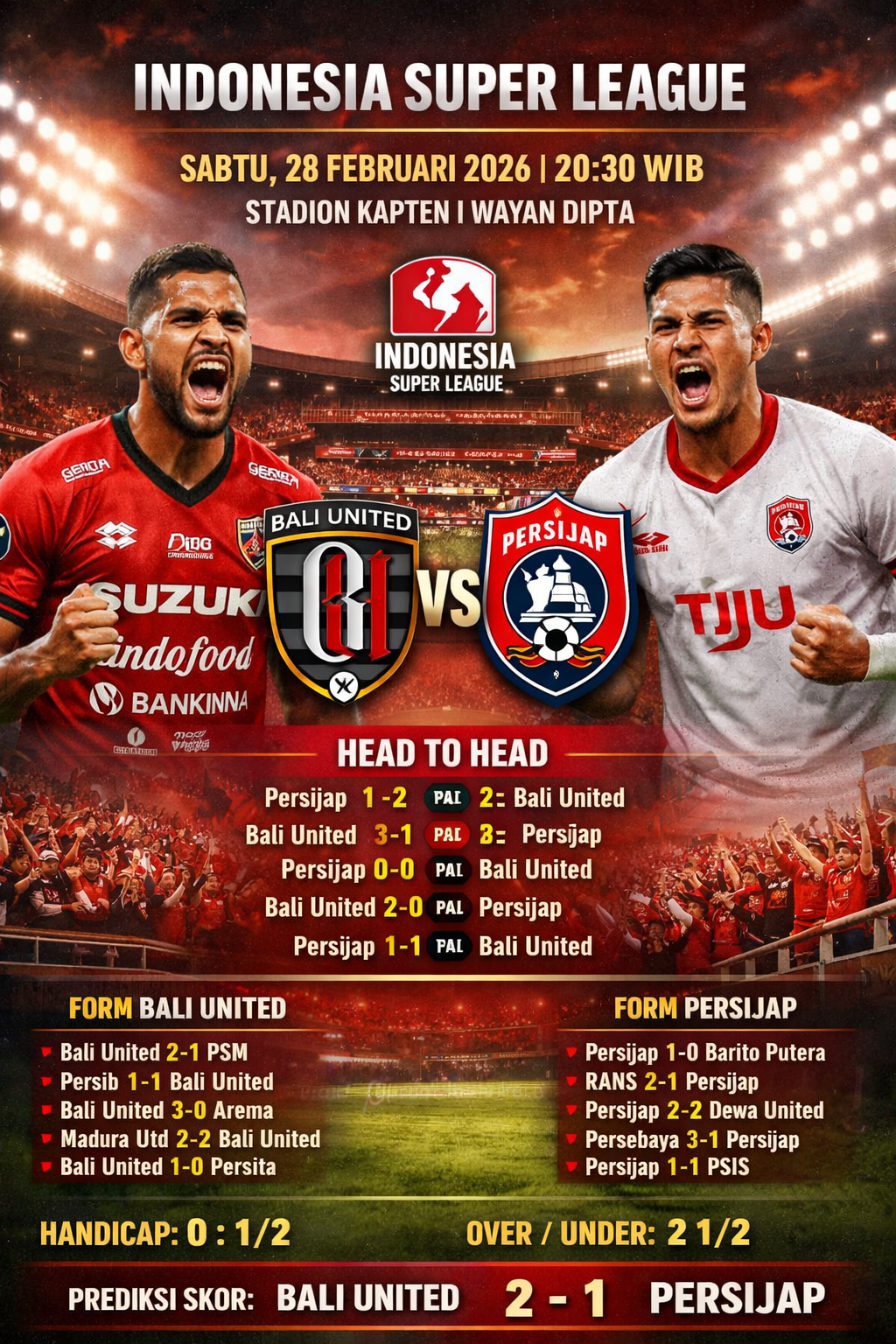 Bali United vs Persijap