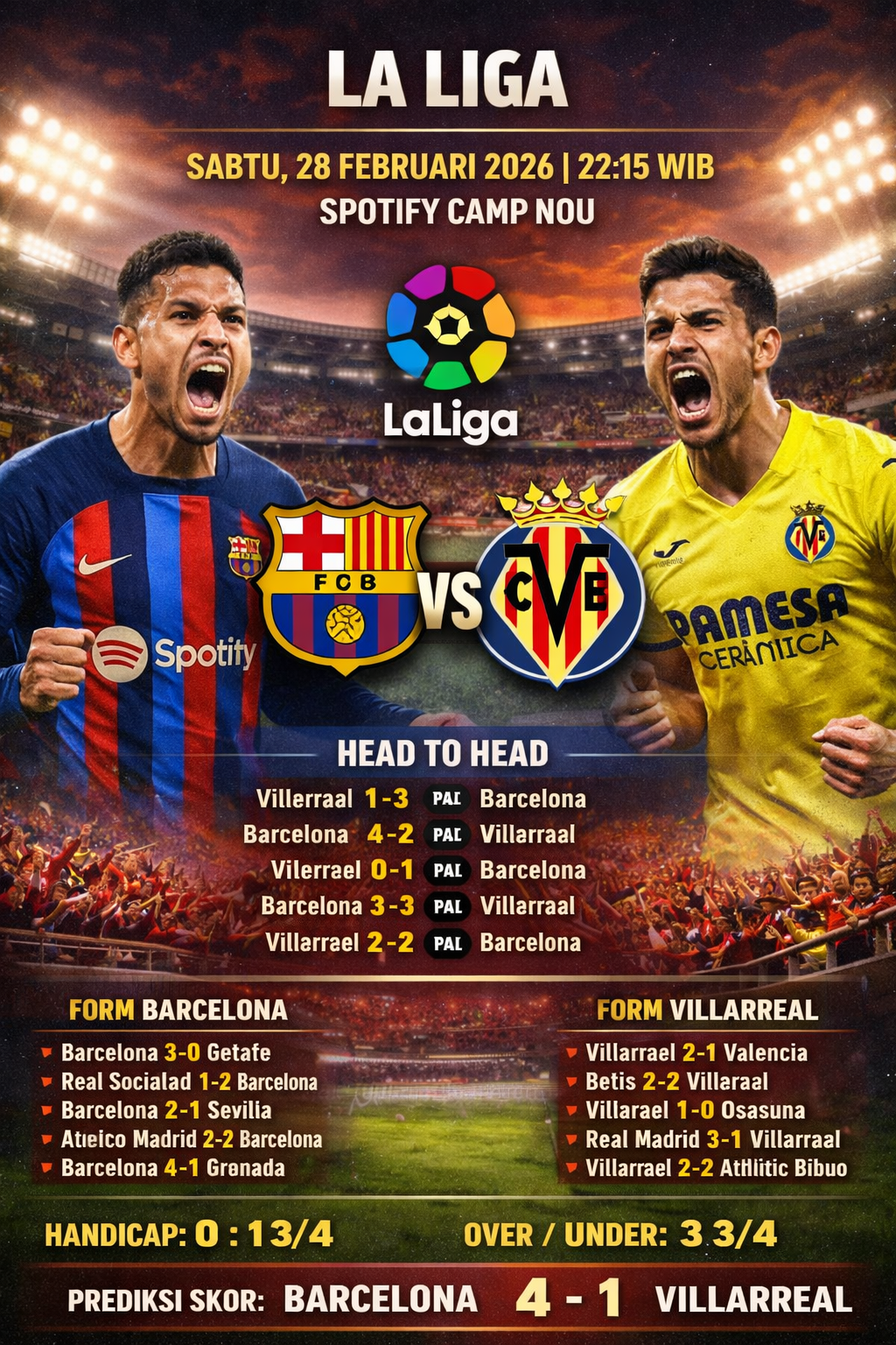 Barcelona vs Villarreal