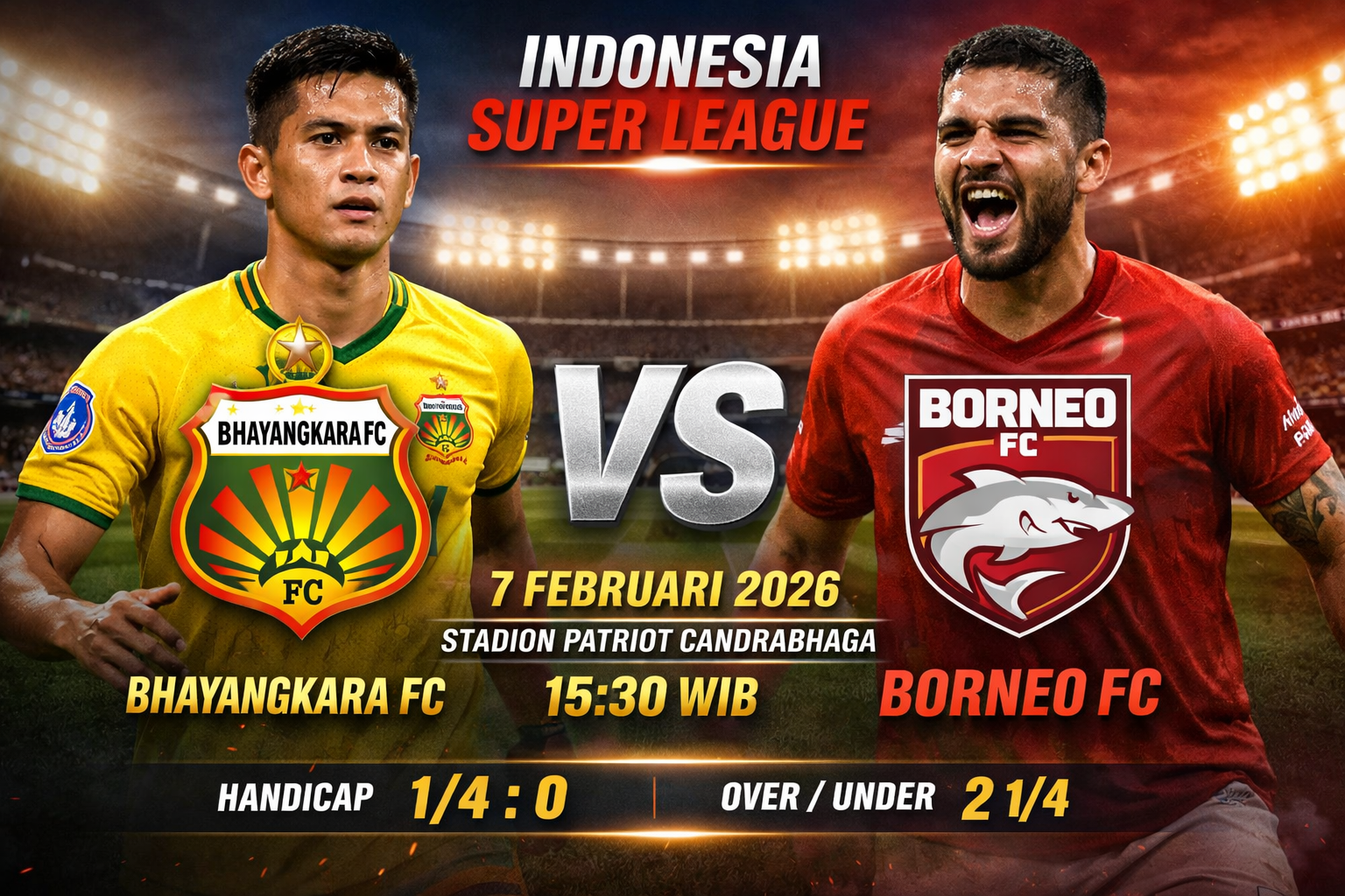 Bhayangkara vs Borneo