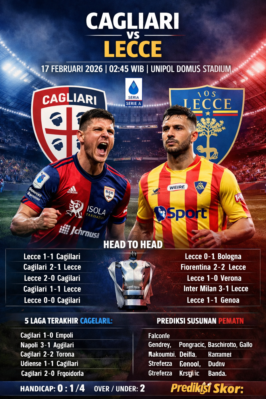 Cagliari vs Lecce