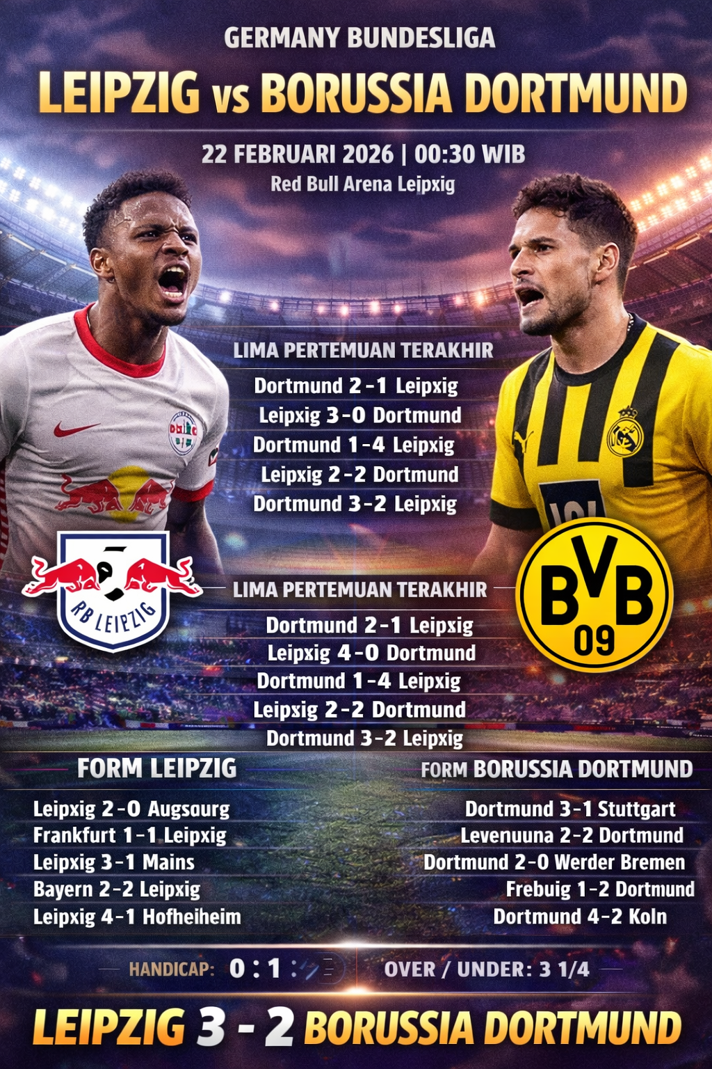 Leipzig vs Dortmund