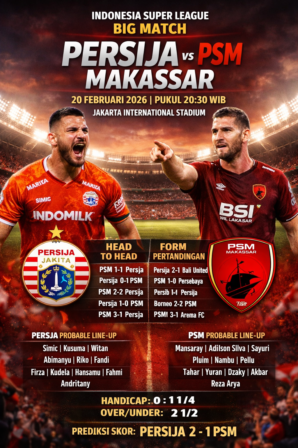 Persija vs PSM