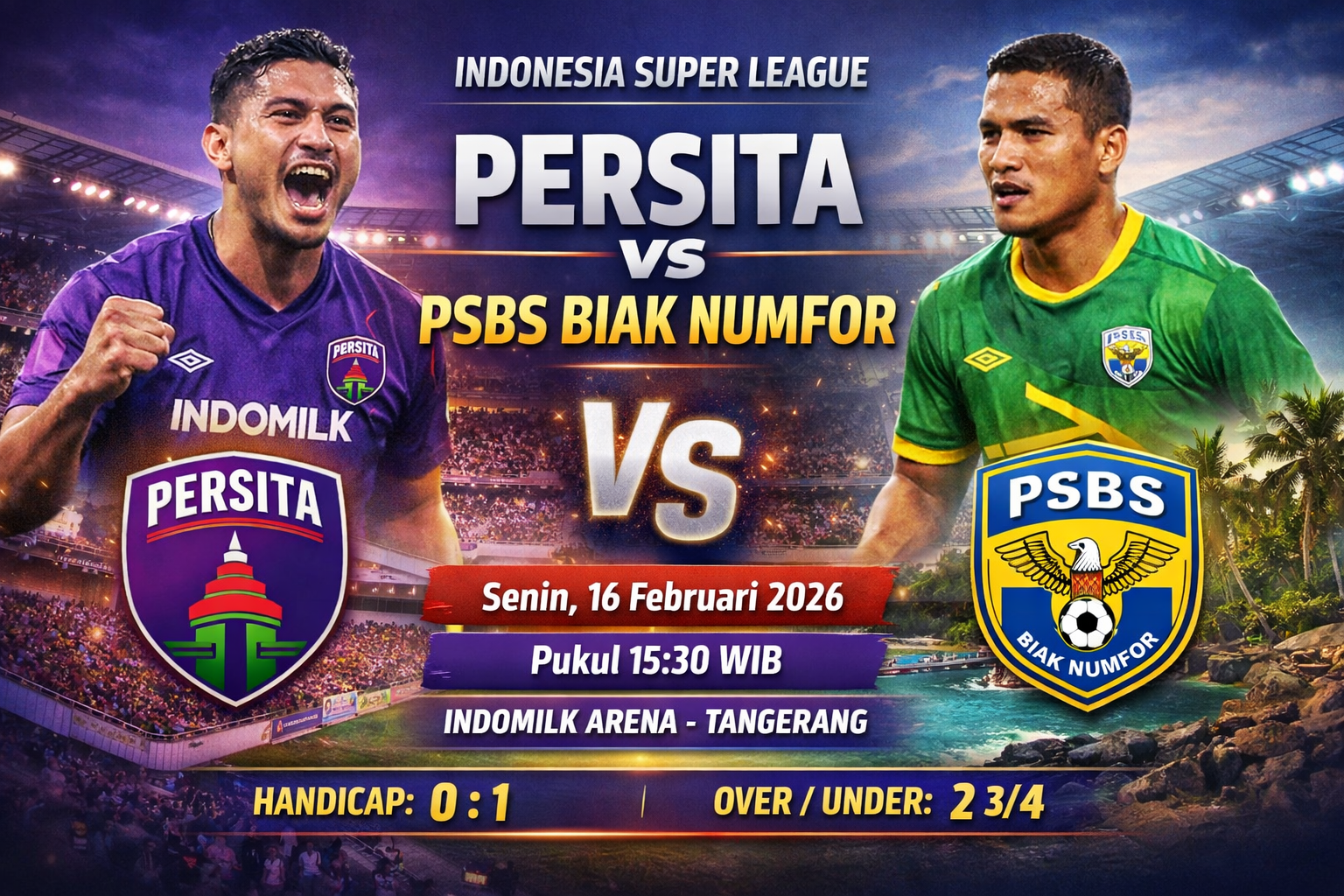 Persita vs Psbs Biak