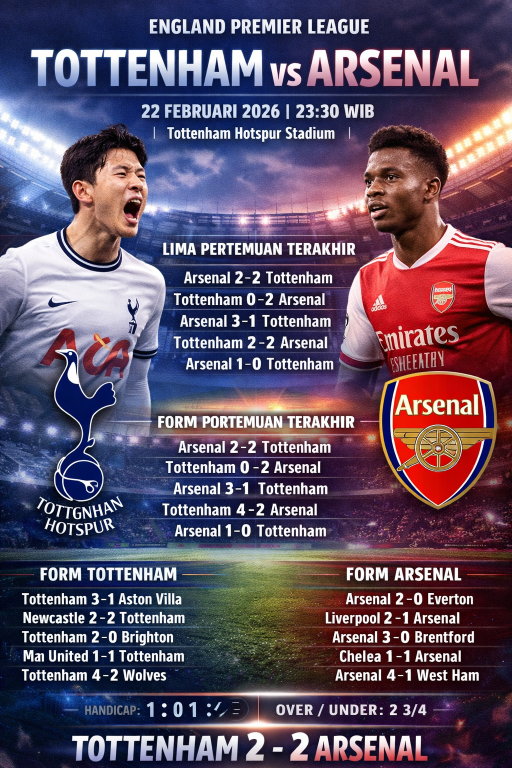 Tottenham vs Arsenal