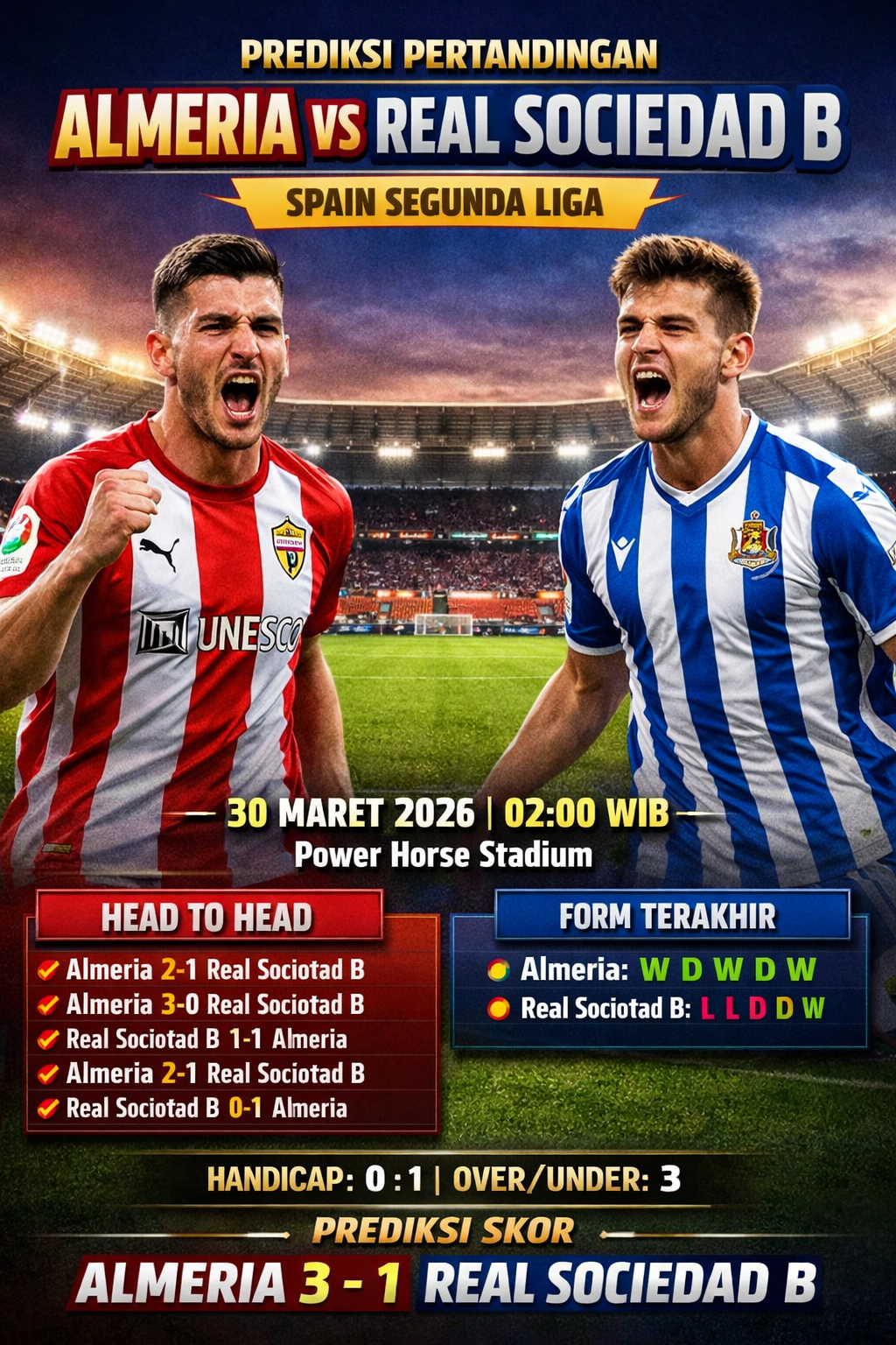 Almeria vs Real Sociedad B