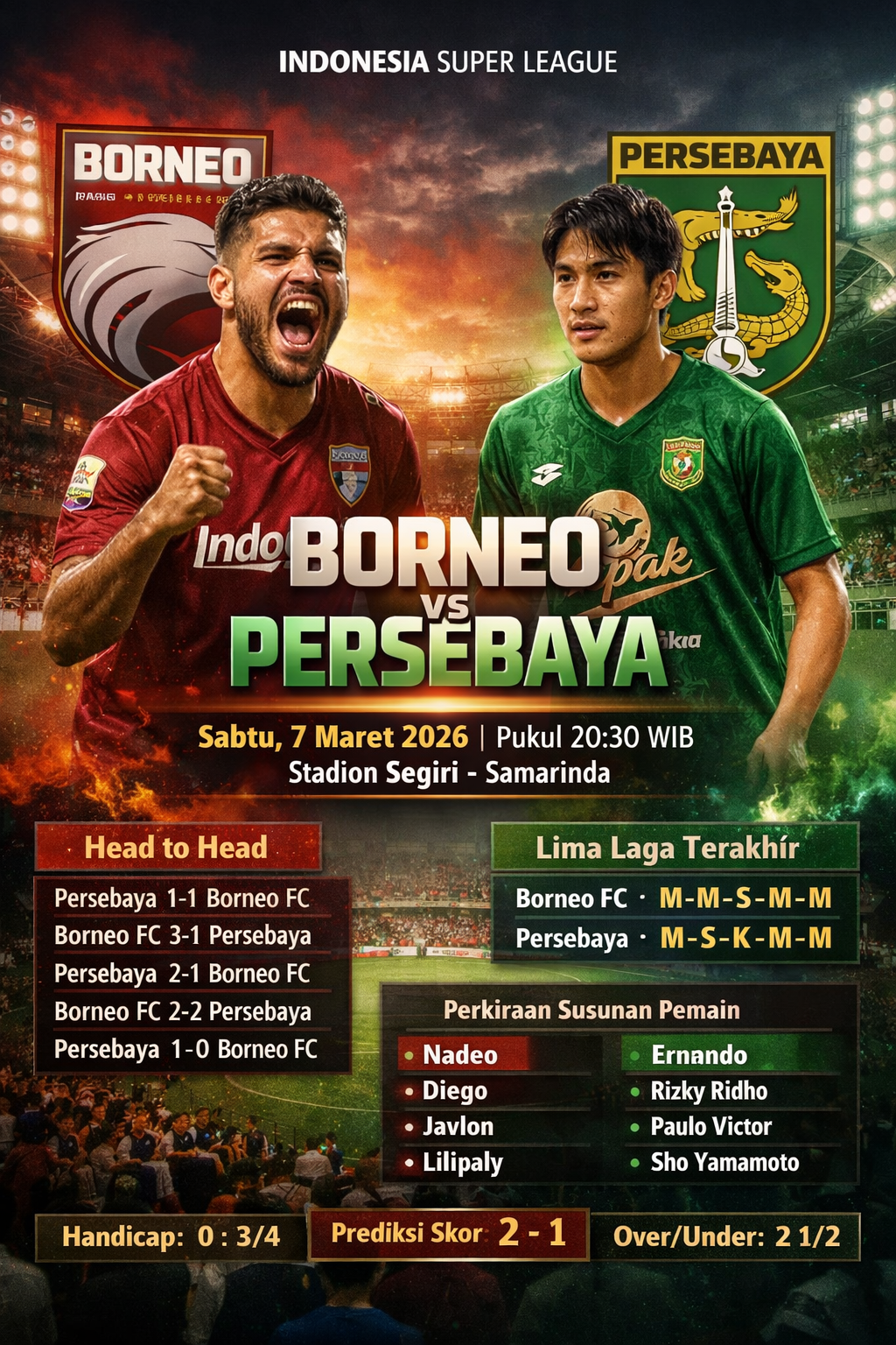 Borneo vs Persebaya