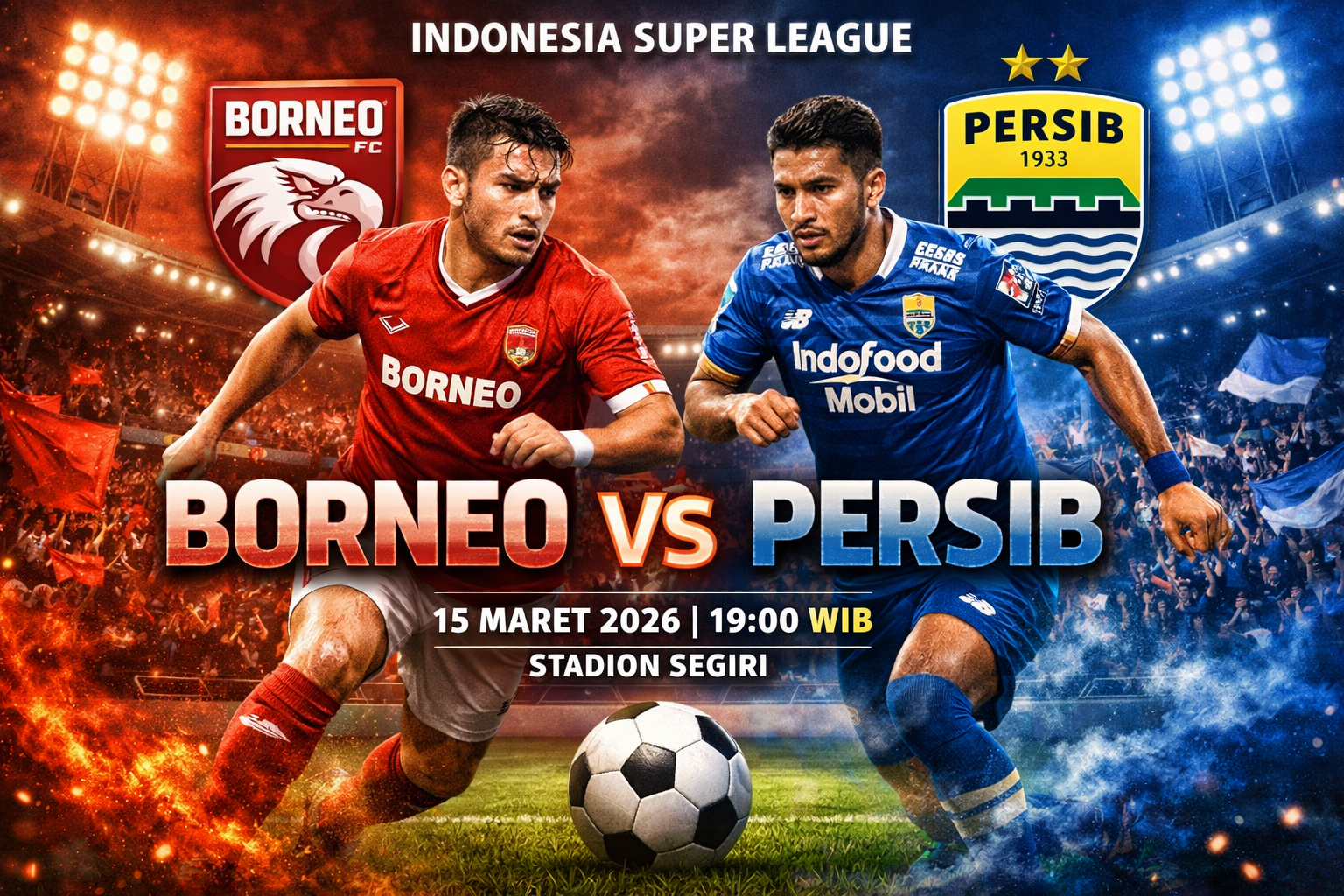 Prediksi Borneo vs Persib – Indonesia Super League, 15 Maret 2026