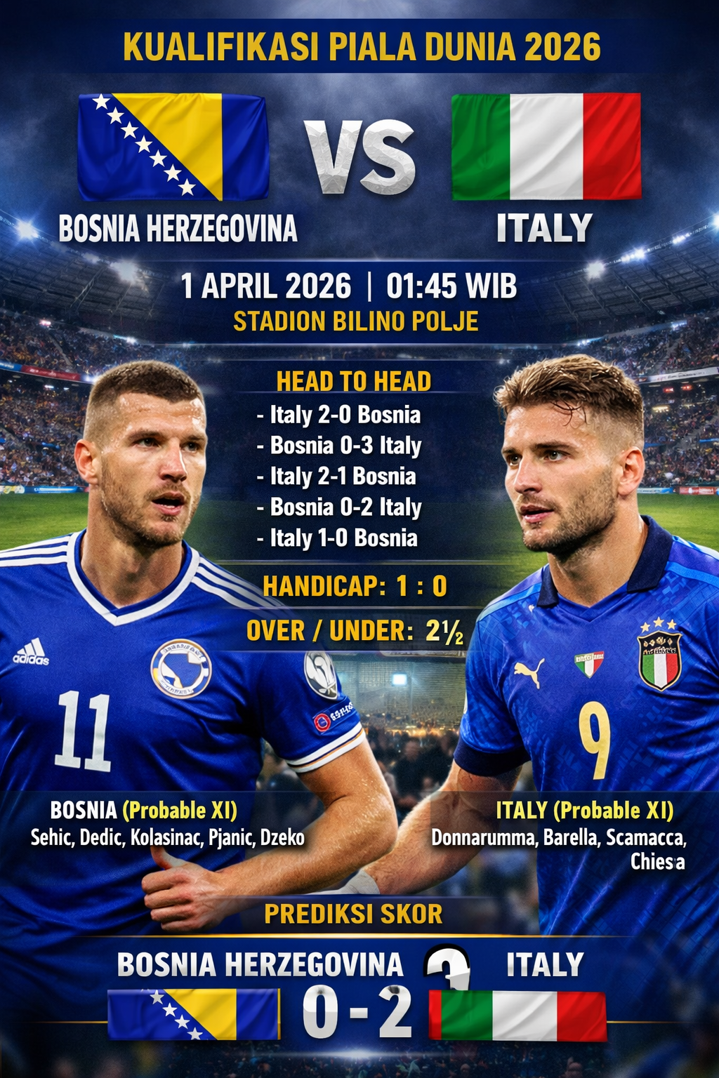 Bosnia vs Italy