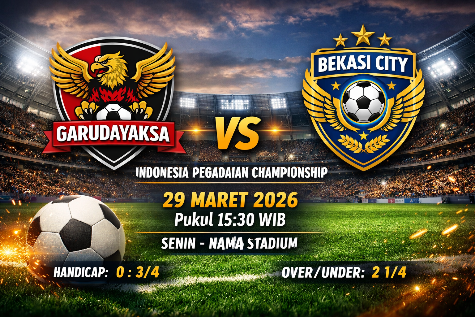 Garudayaksa vs Bekasi City