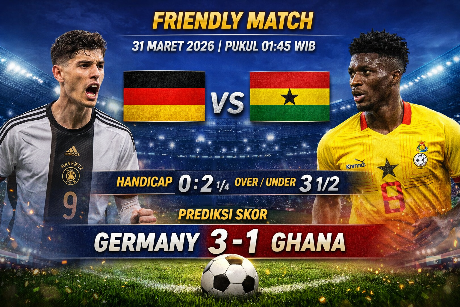 Prediksi Germany vs Ghana 31 Maret 2026