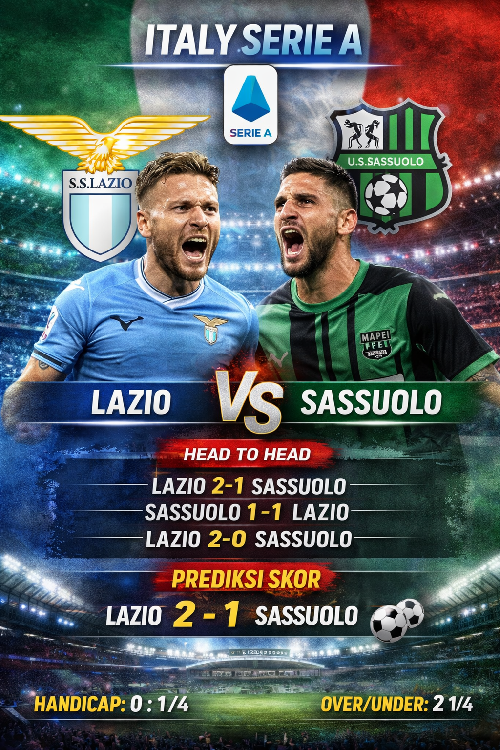 Lazio vs Sassuolo