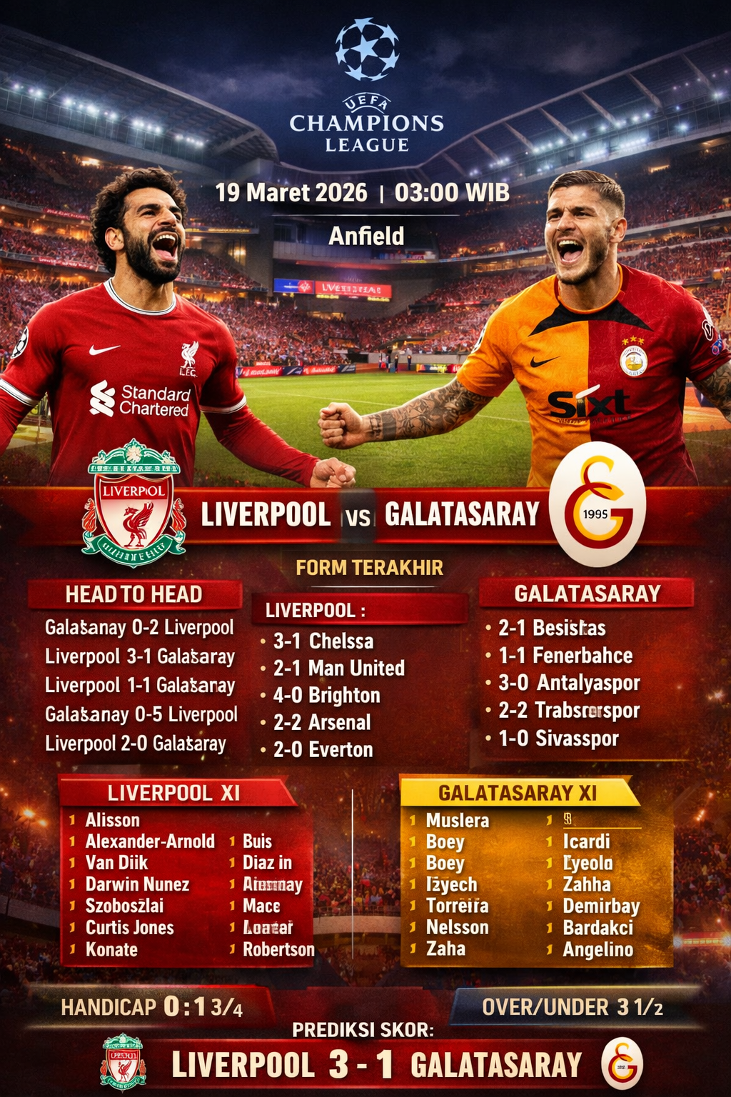Liverpool vs Galatasaray