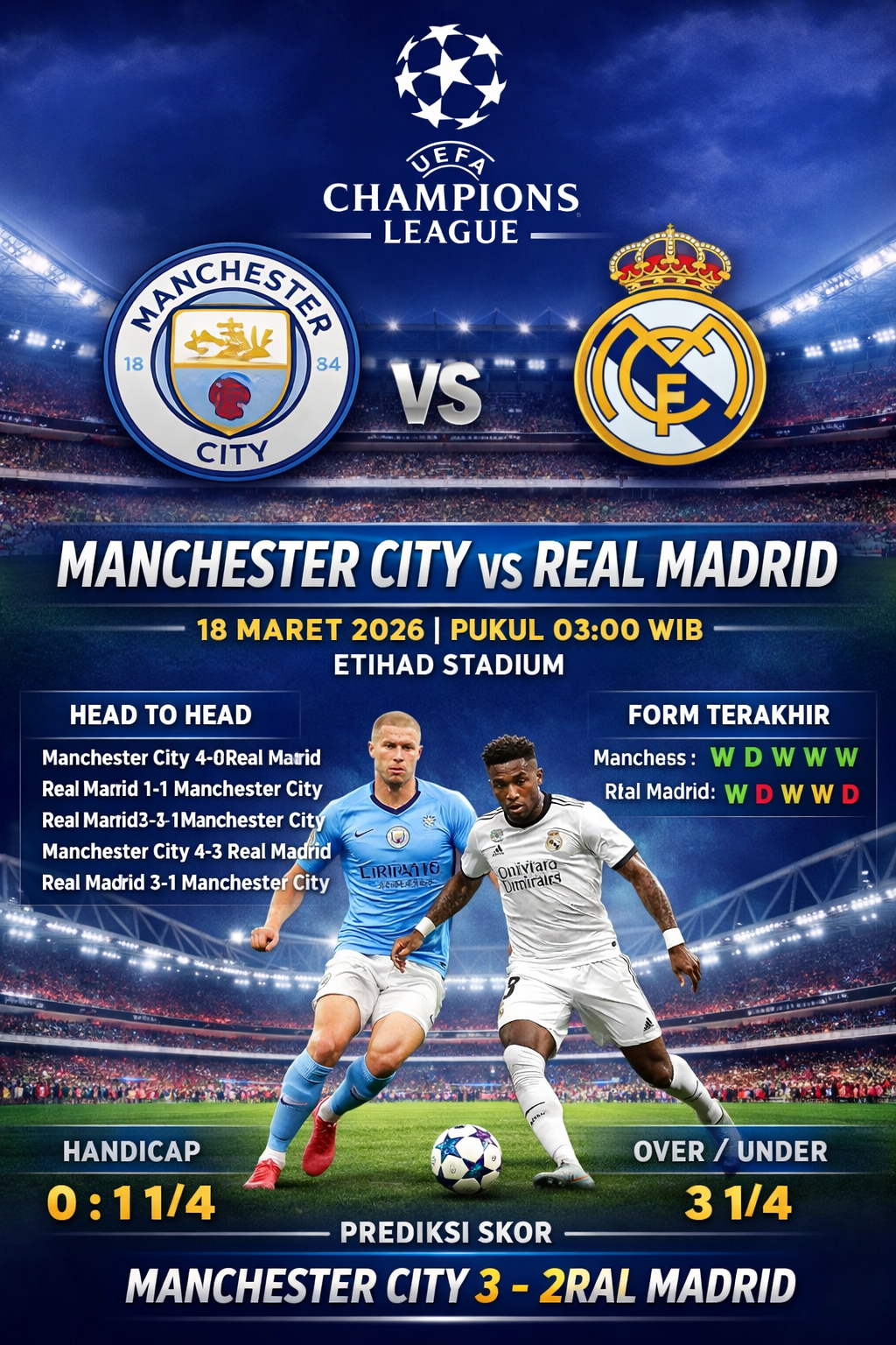Manchester City vs Real Madrid