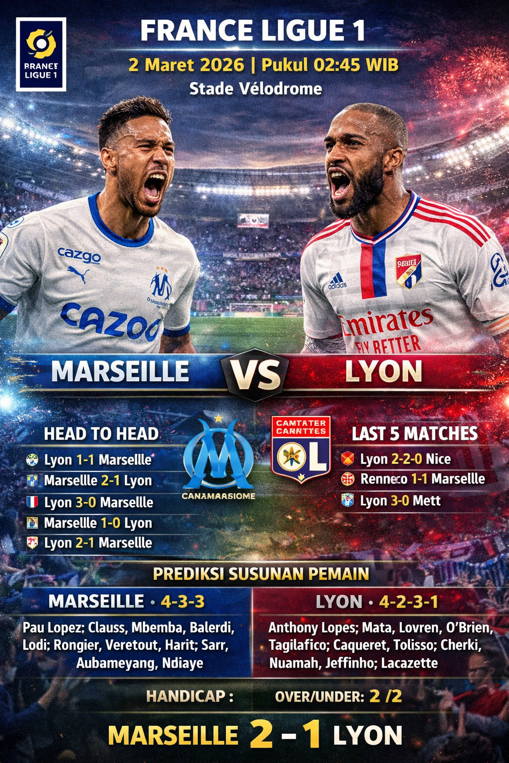 Marseille vs Lyon