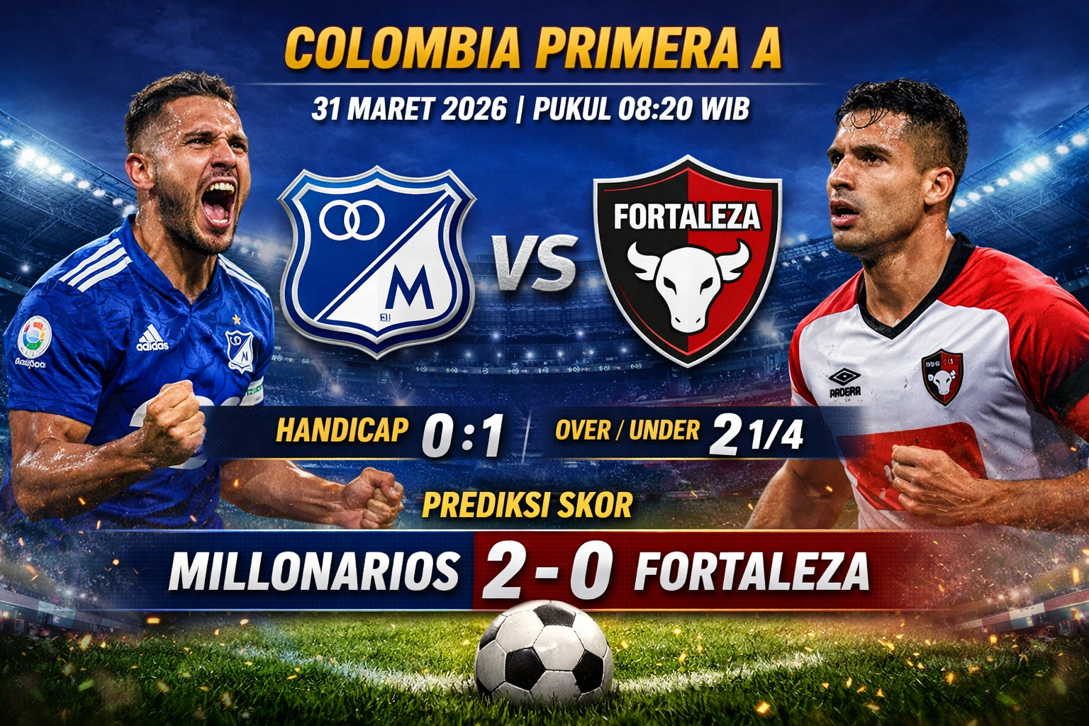 Millonarios vs Fortaleza