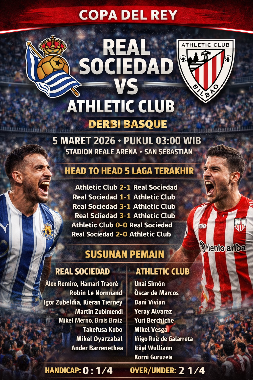 Real Sociedad vs Athletic Club