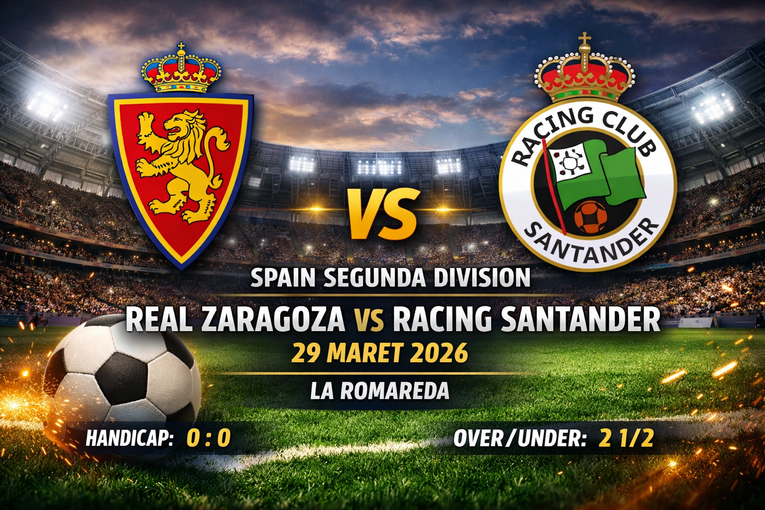 Real Zaragoza vs Racing Santander