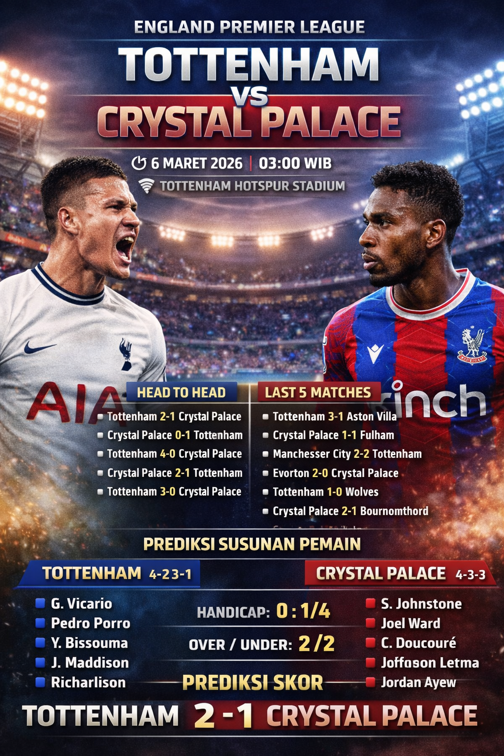 Tottenham vs Crystal Palace