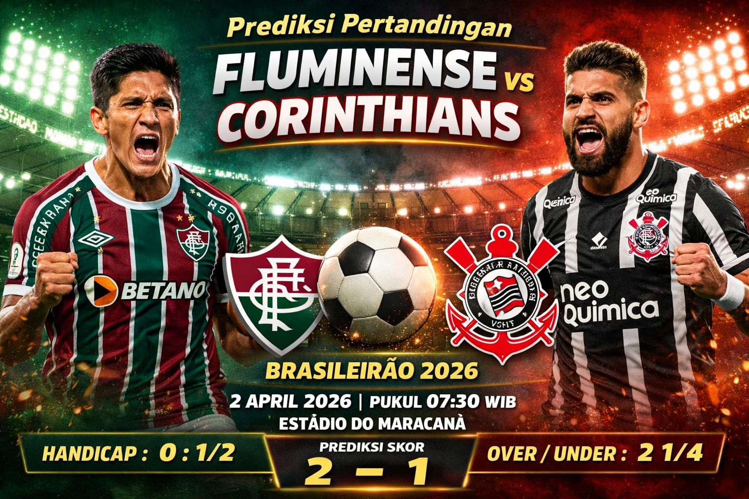 Prediksi Fluminense vs Corinthians 2 April 2026