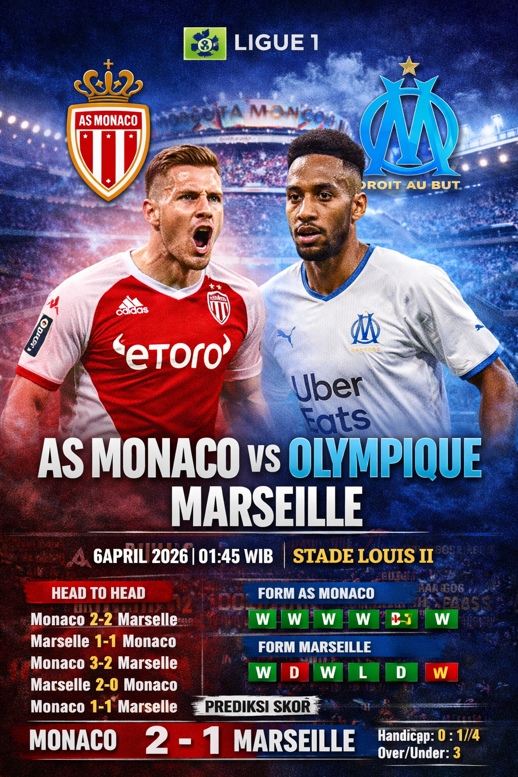 Monaco vs Olympique Marseille