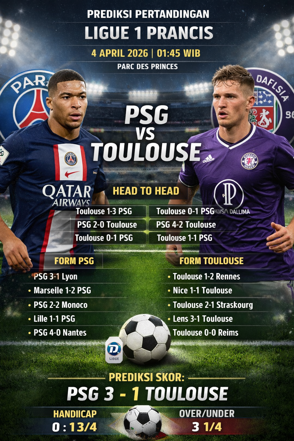 PSG vs Toulouse