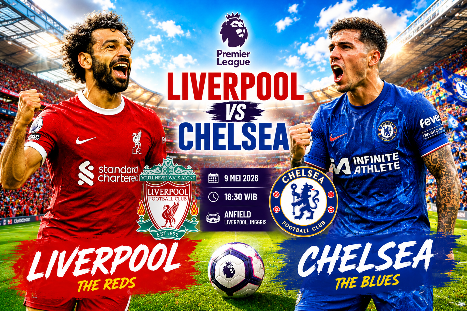 Prediksi Liverpool vs Chelsea – Premier League Inggris 9 Mei 2026