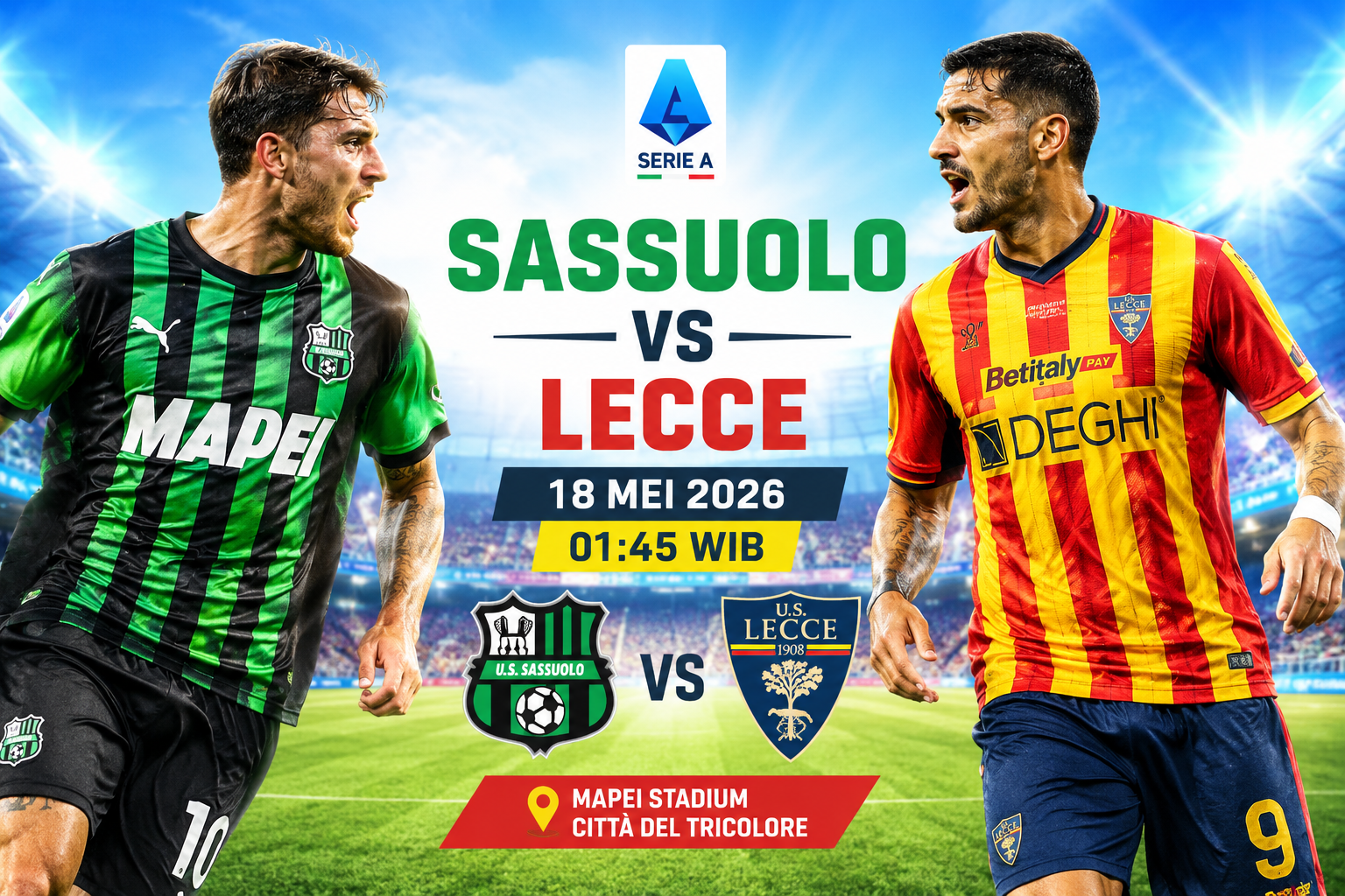 Sassuolo vs Lecce