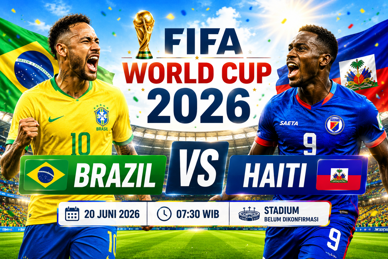Prediksi Brazil vs Haiti 20 Juni 2026: Selecao Bidik Kemenangan Perdana di Grup C