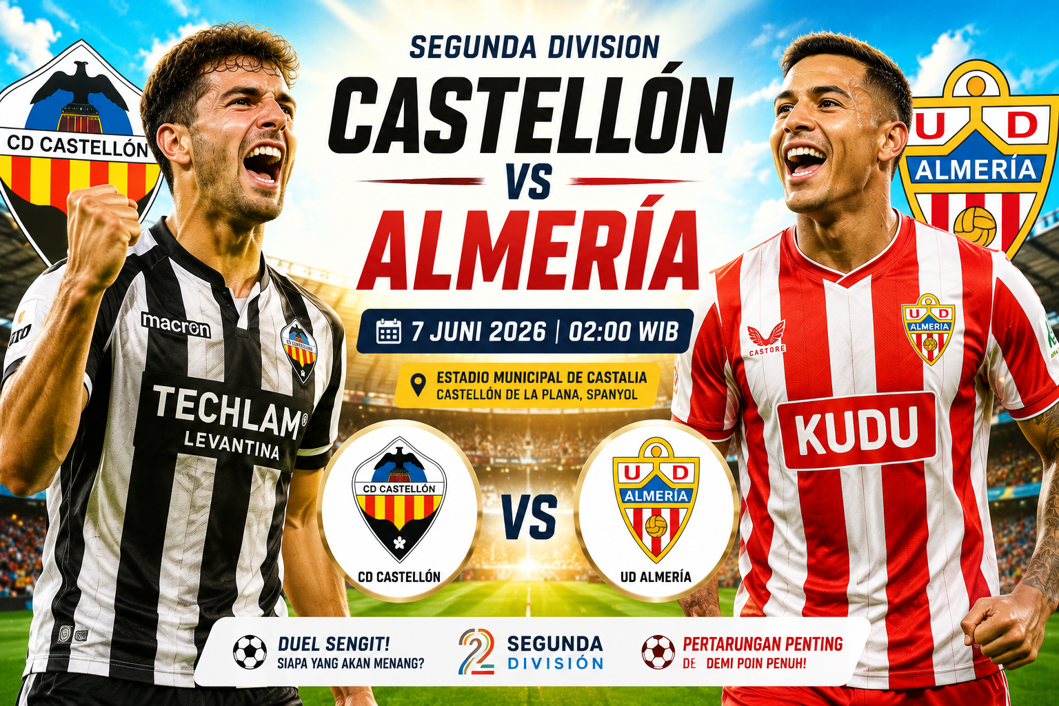 Prediksi Castellon vs Almeria 7 Juni 2026 – Spain Segunda Division