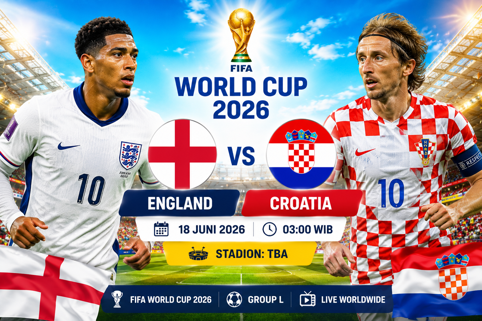 Prediksi England vs Croatia 18 Juni 2026 – FIFA World Cup 2026
