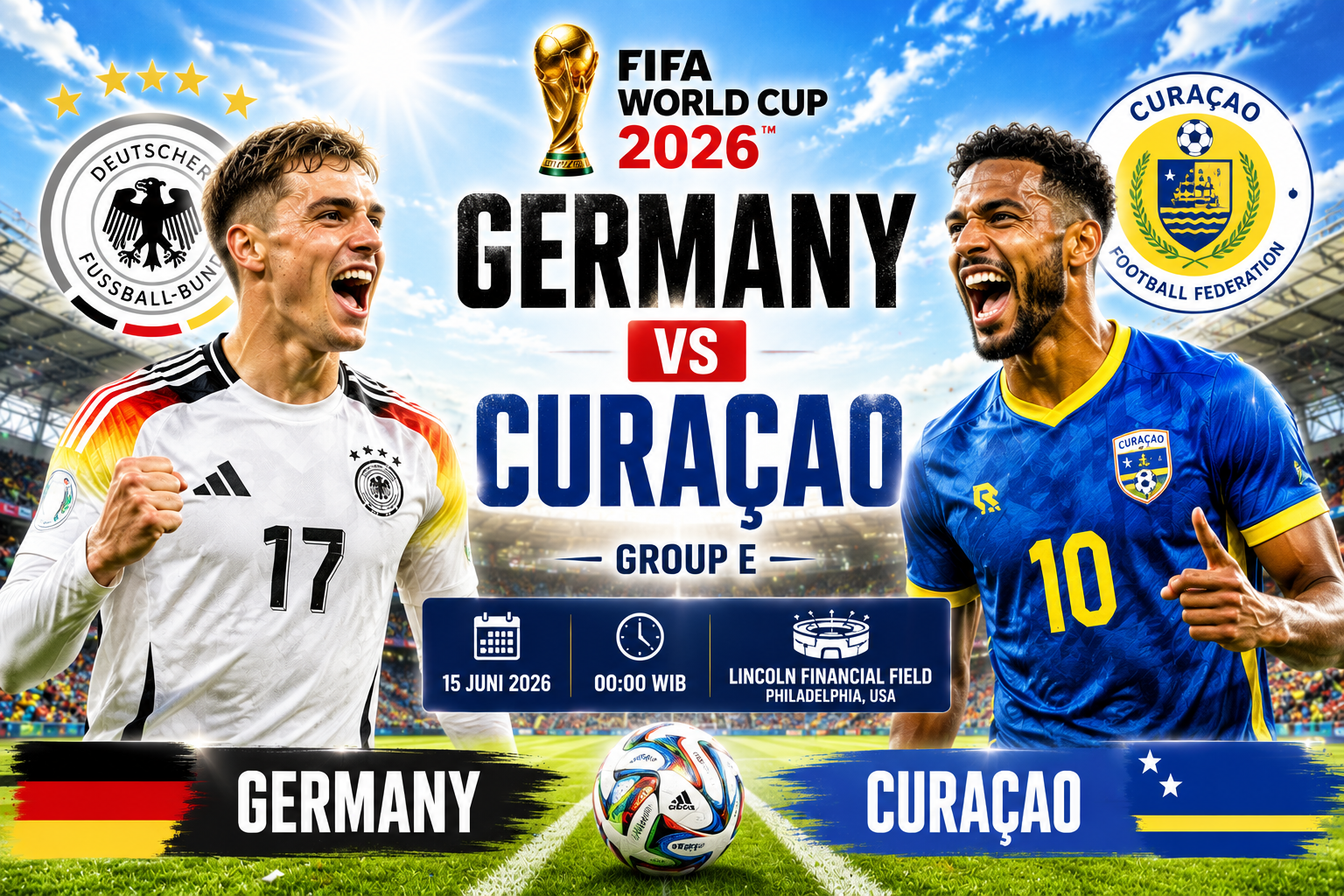 Prediksi Germany vs Curacao 15 Juni 2026 – FIFA World Cup 2026