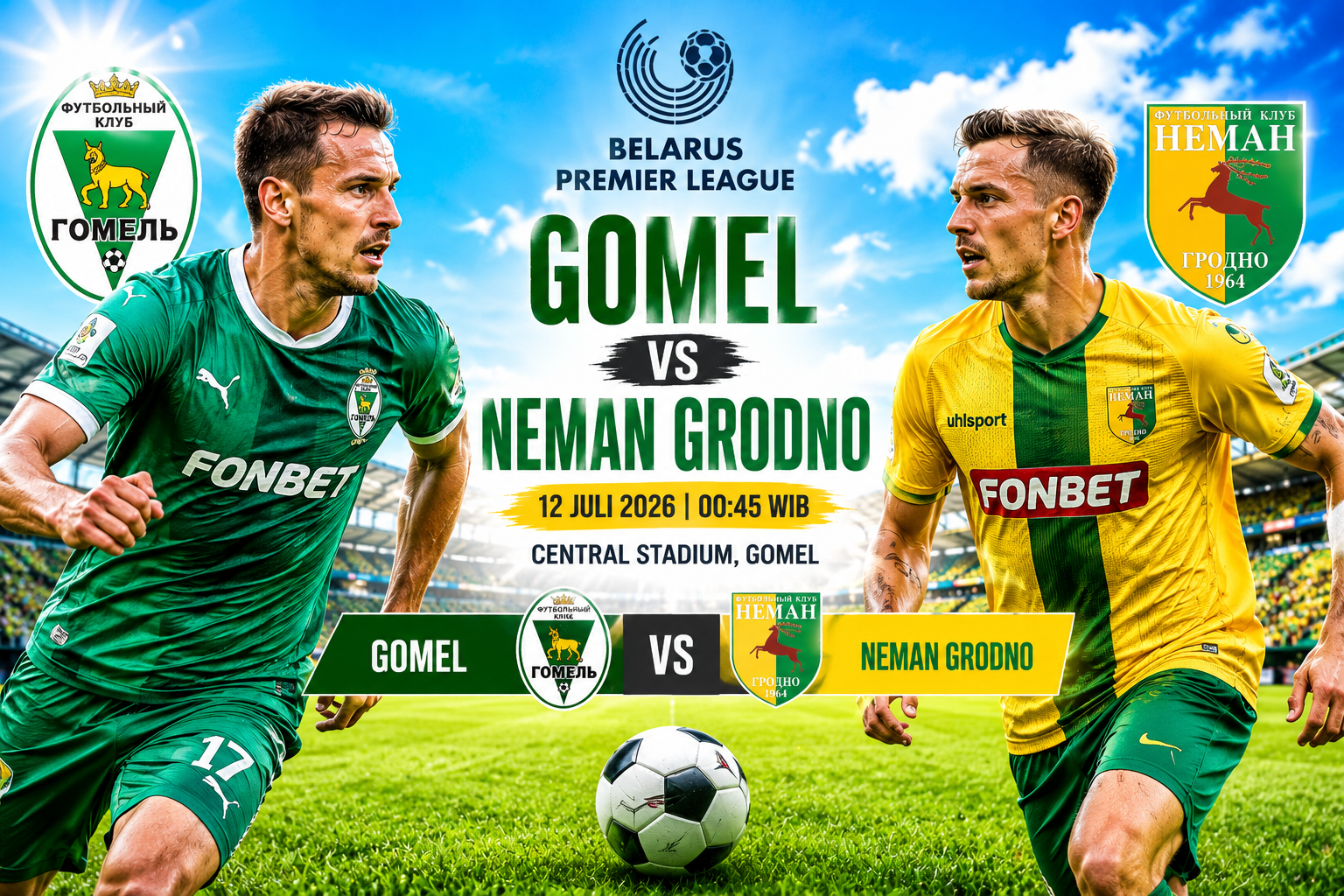 Prediksi Gomel vs Neman Grodno 12 Juli 2026 – Belarus Premier League