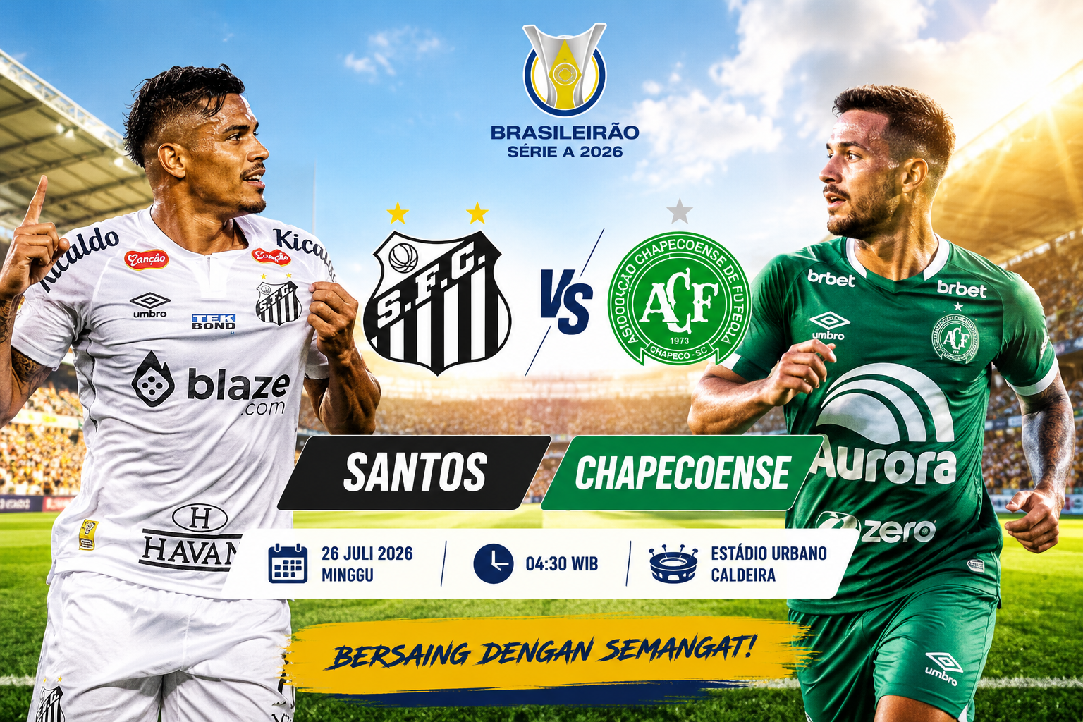 Prediksi Santos vs Chapecoense 26 Juli 2026 – Brasil Serie A