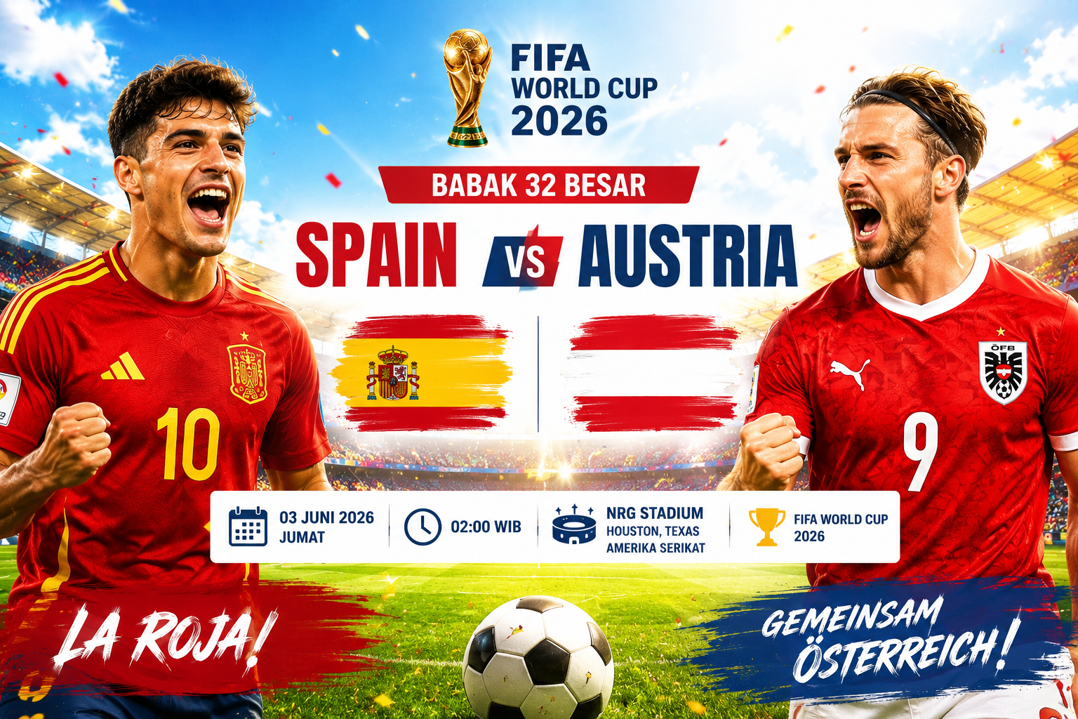Prediksi Spain vs Austria 3 Juli 2026 – Babak 32 Besar FIFA World Cup 2026