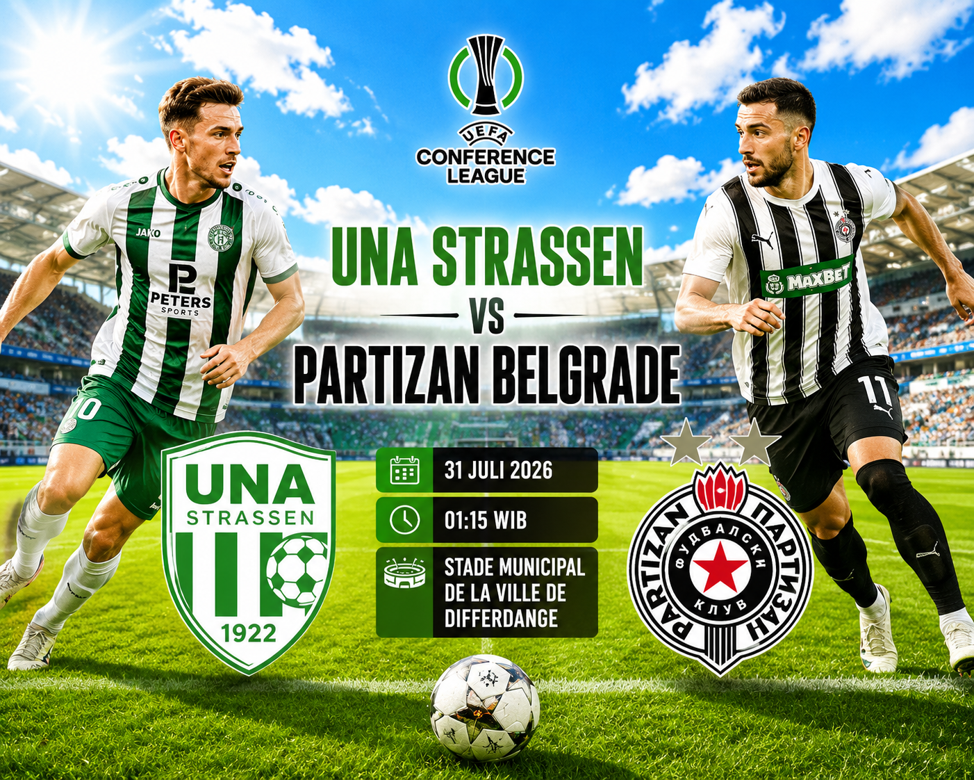 Prediksi UNA Strassen vs Partizan Belgrade 31 Juli 2026 – UEFA Conference League