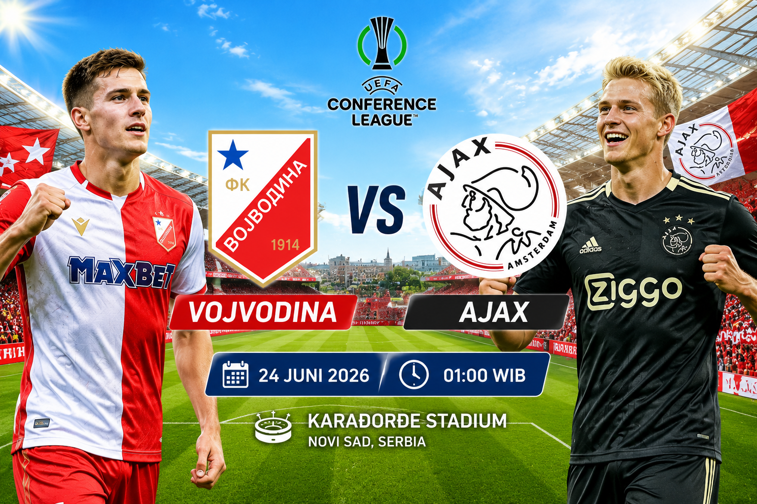 Prediksi Vojvodina vs Ajax 24 Juni 2026 – UEFA Conference League