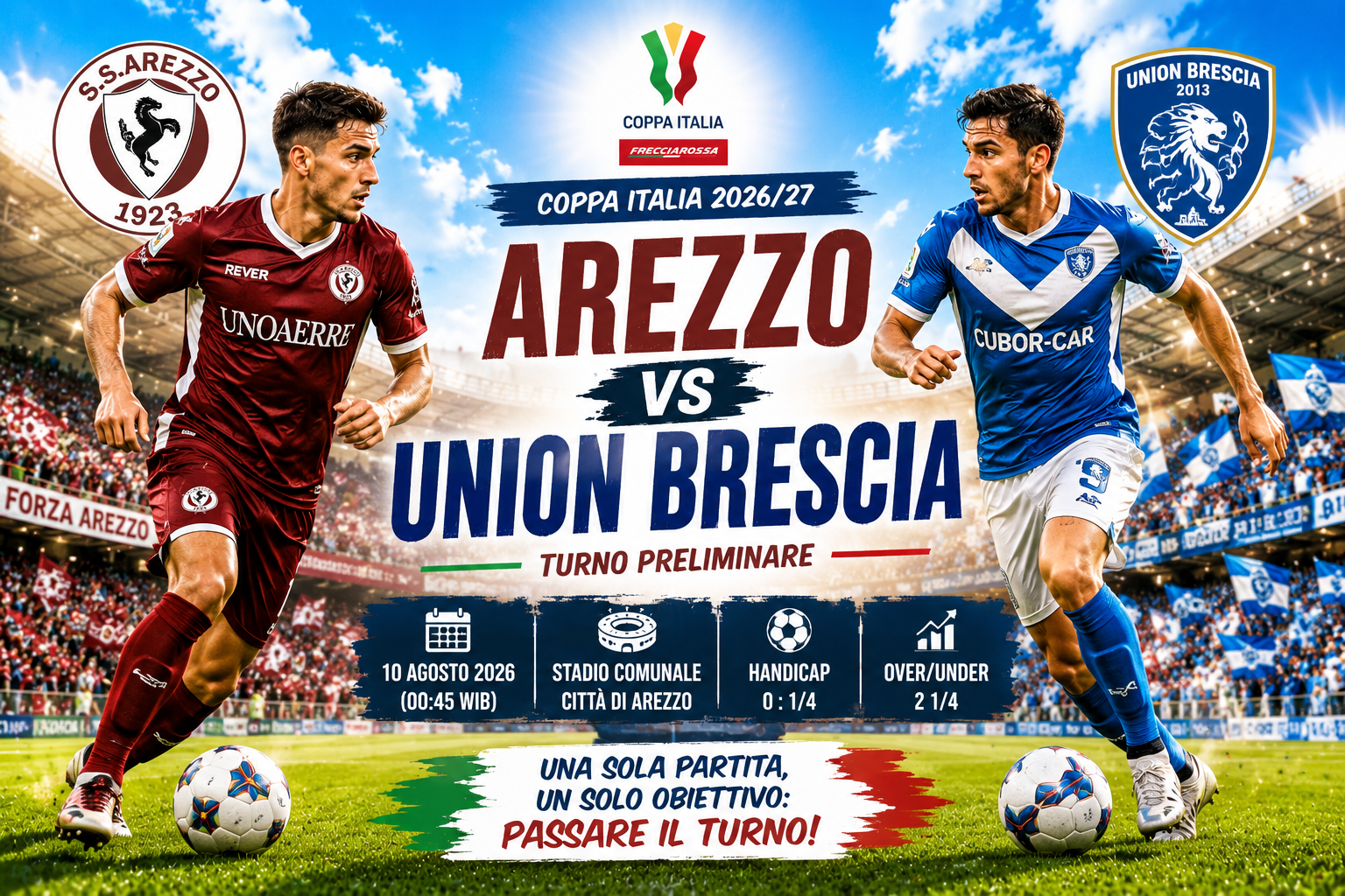 Arezzo vs Union Brescia