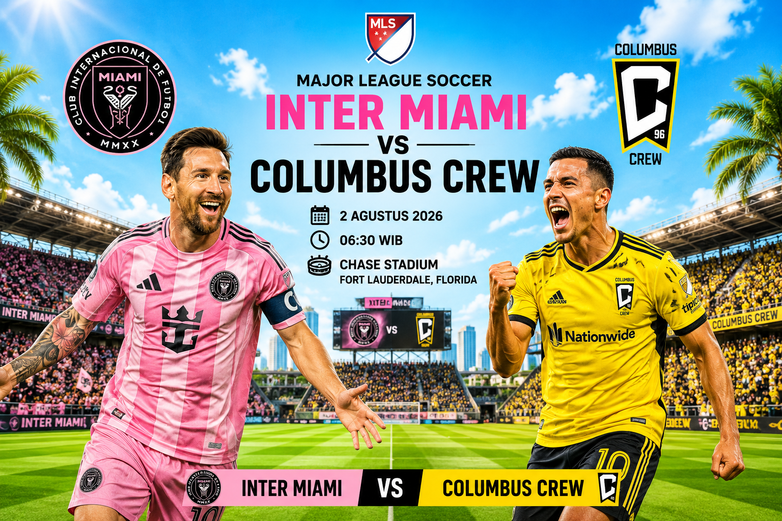 Inter Miami vs Columbus Crew 2 Agustus 2026 – USA Major League Soccer