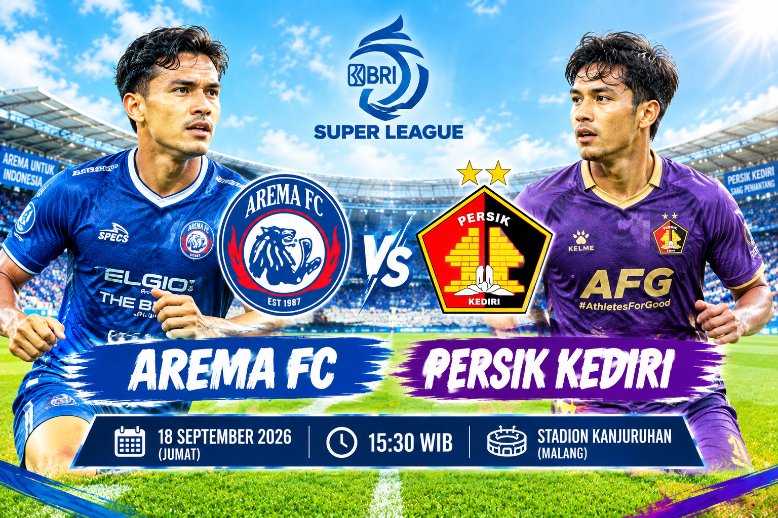 Prediksi Arema vs Persik Kediri 18 September 2026 – BRI Super League
