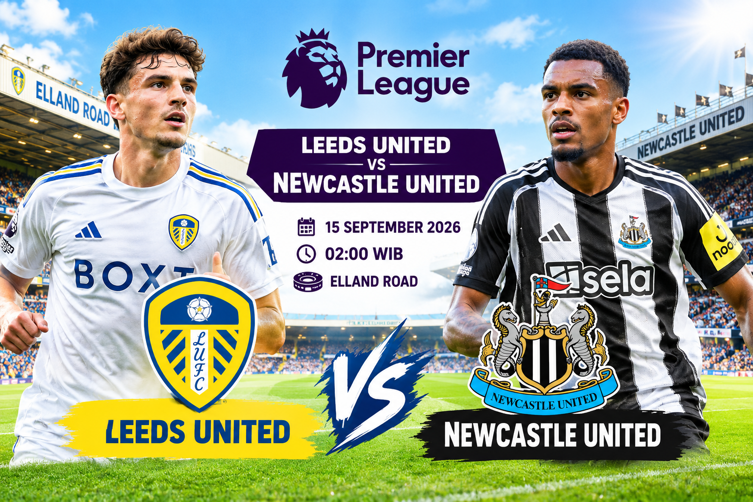 Prediksi Leeds United vs Newcastle United 15 September 2026 – England Premier League