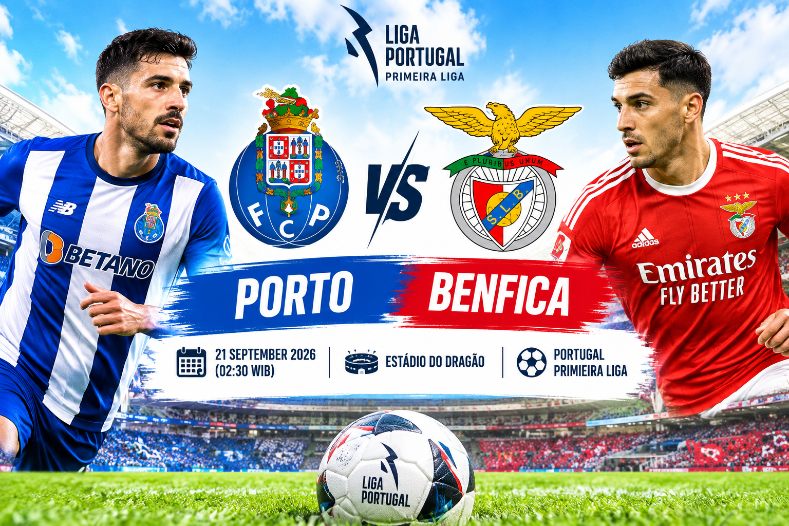 Prediksi Porto vs Benfica 20 September 2026 – Portugal Primeira Liga : Duel Sengit di Estadio do Dragao