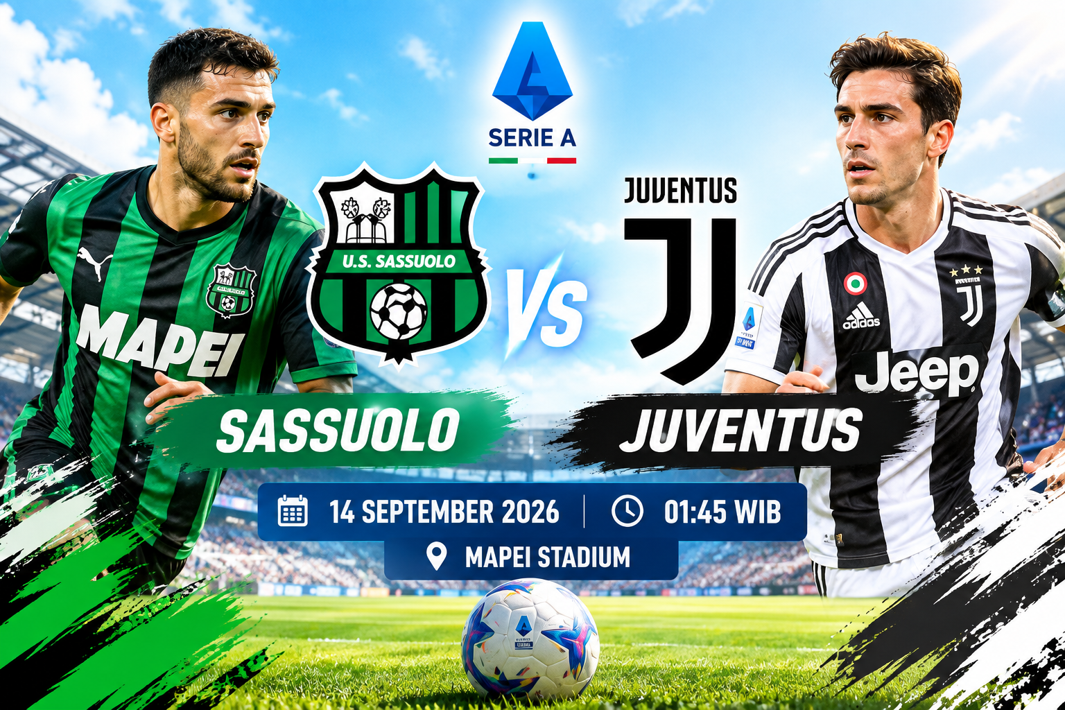 Prediksi Sassuolo vs Juventus 14 September 2026 – Italy Serie A