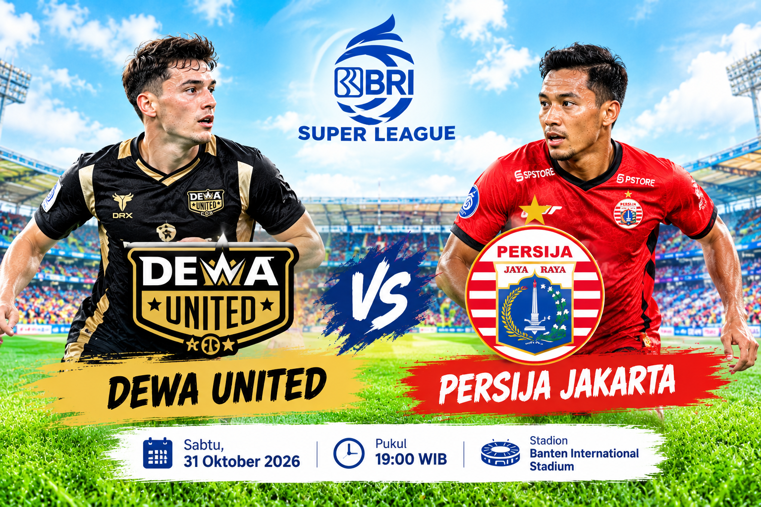Prediksi Dewa United vs Persija Jakarta 31 Oktober 2026 : BRI Super League Indonesia