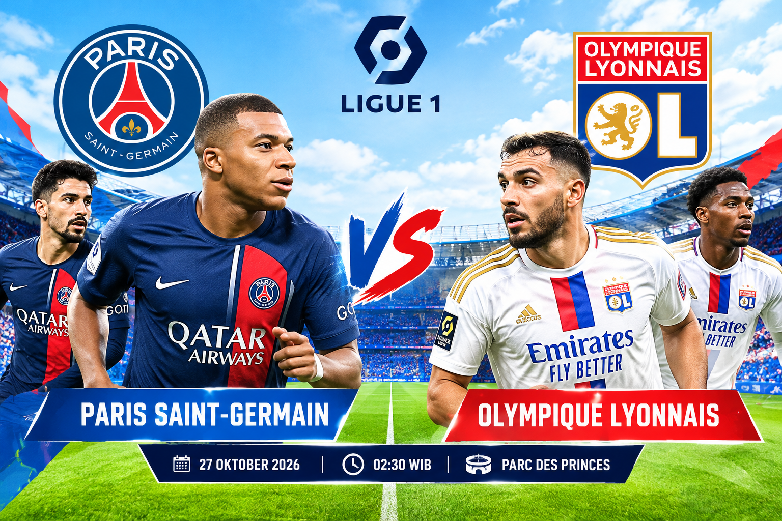 Paris Saint Germain vs Olympique Lyonnais